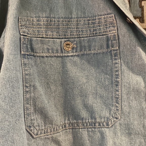 Harley Davidson long sleeve button up denim - Picture 6 of 8